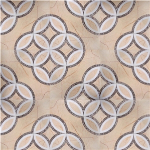Marble Water Jet Medallion _mwj005