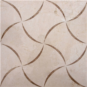 Marble Water Jet Medallion _mwj006 , China Beige Marble
