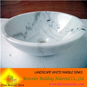 China Guangxi White Marble Sinks