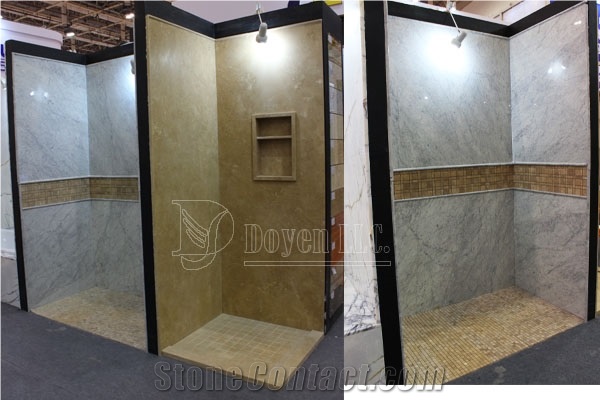 Carrara White Marble Bathroom Tubs & Surround Walling Tiles