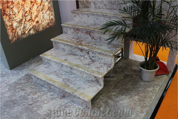 China Wolfred New Marble Interior Stair Treads, Steps and Risers