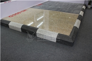 Chinese Basalt G684 Kerbstone with Flamed and Honed Process, Pearl Black Basalt Pavers
