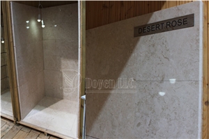 Desert Rose Marble Bathroom Shower Tubs & Walling Designs with Tiles