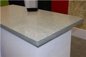 Grey Pearl Quartzite Kitchen Worktops & Countertops with Flat Edge