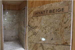 Hyatt Beige Marble Bathroom Shower Tubs & Walling Designs with Tiles