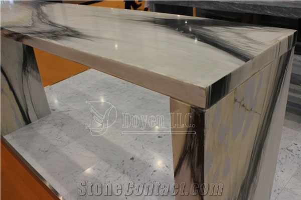 Italy White Marble Reception Countertops & Bar Tops