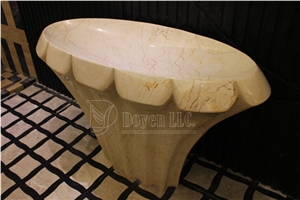 Sofitel Gold Marble Bathroom Pedestal Vessel Basins & Sinks