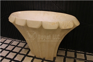 Sofitel Gold Marble Bathroom Pedestal Vessel Sinks & Bowls