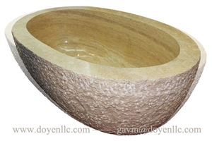 Travertine Beige Bath Tub