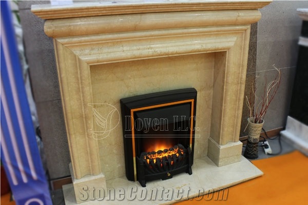 Turkey Ottman Marble Handmade Caved Fireplace European & North American Styles