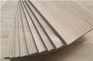 Good Quality White Wood Grey and Athens Grey Polished Wall Marble Mosaic