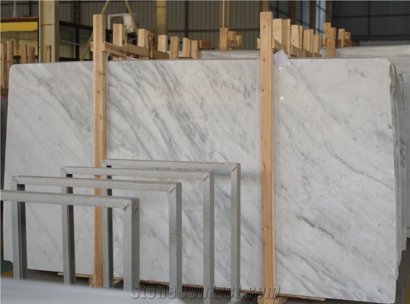 Yunnan White Marble Slab with Cross Veins, Chinese White Marble