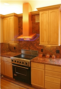 Brazil Sunset Red Granite Kitchen Countertops