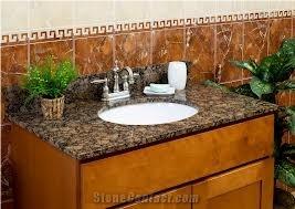 Brown Diamond Granite Bathroom Countertops