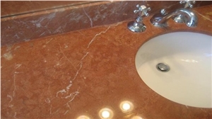 Coral Granite Bathroom Countertops