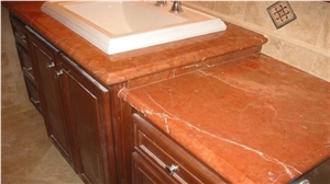 Coral Granite Bathroom Countertops