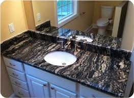 Cosmic Black Granite Bathroom Countertops