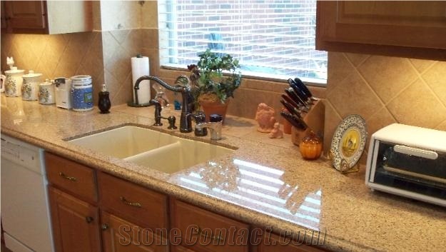 Golden Leaf Granite Kitchen Countertops