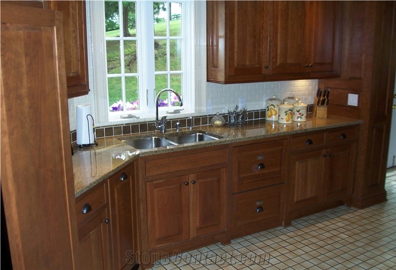 Golden Leaf Granite Kitchen Countertops