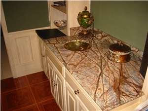 Rainforest Brown Marble Bathroom Countertops