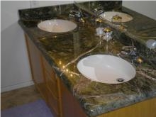 Rainforest Green Marble Bathroom Countertops