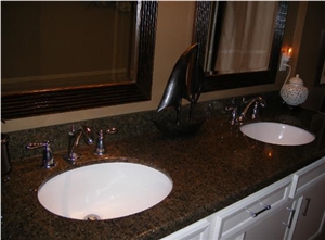 Tropical Brown Granite Bathroom Countertops