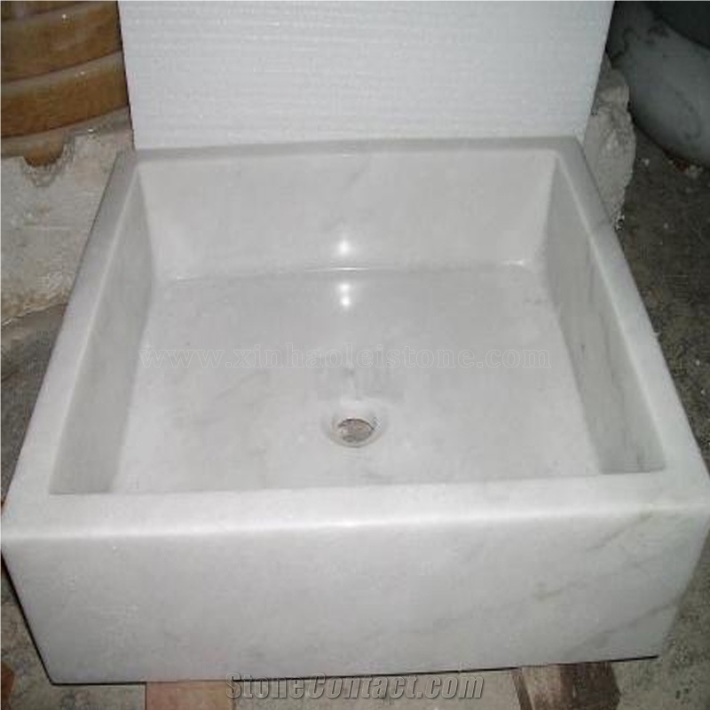 Oriental White Marble Sink