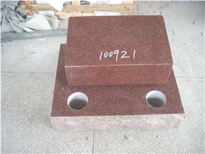 Bevel / American Style Monuments, Red Granite Monuments