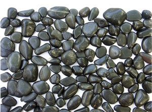 Natural Stone Pebbles, Black Pebbles Stone Tile