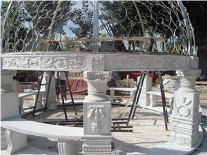 White Marble Garden Gazebo