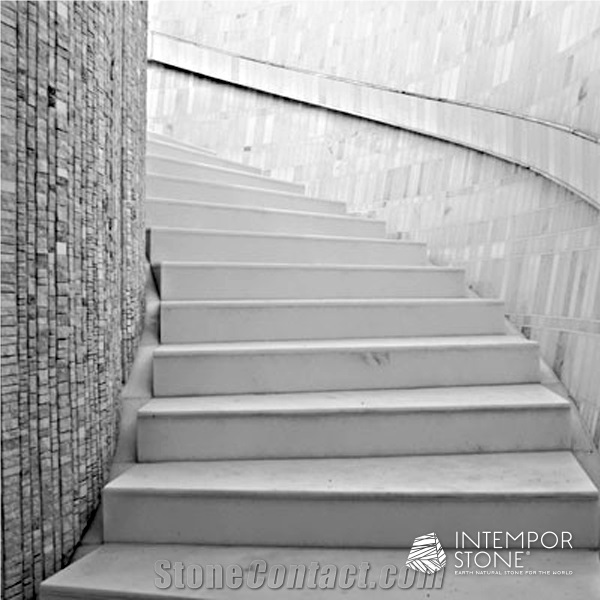 Stairs, Steps - Estremoz Marble, Portugal White Marble