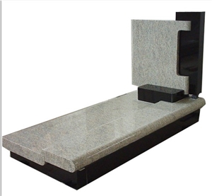 Grey & Black Granite Monument & Tombstone, Grey Granite Tombstone