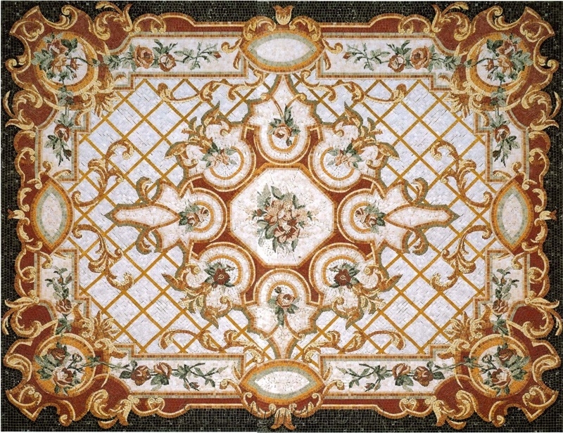 Marble Mosaics Carpet Floor Medallion
