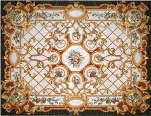 Marble Mosaics Carpet Floor Medallion
