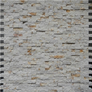 Marble Split Face Mosaic, Beige Marble Background Walling