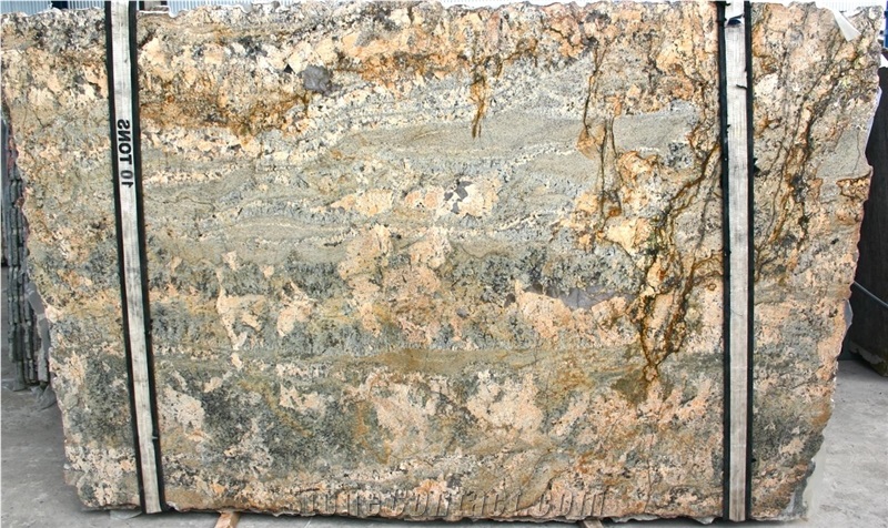 Minsk Green Gold Granite Slabs