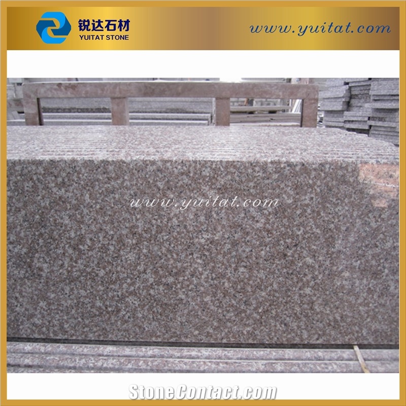Cheap G664 Red Granite Step, 2cm Thick Steps, Polished Surface One Edge Bullnose Stair