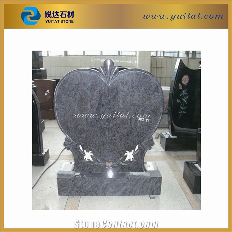 Cheapest European Tombstone, Grey Granite Tombstone, Customized Design & Size Welcomed, Tombstone Grey Granite Monument & Tombstone