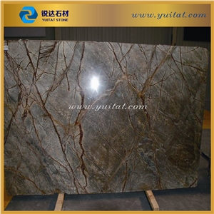 Fujian Supplier Wholesale Cheap India Rainforest Green Marble Slabs