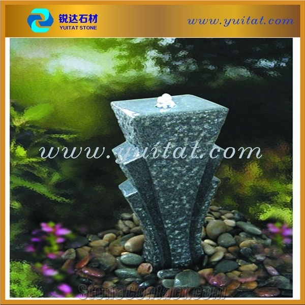 Grey Granite Stone Indoor Fountain