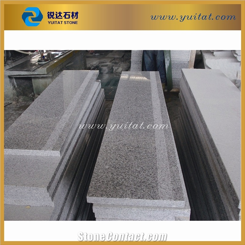 Surface Flamed/Polished G603 Granite Stair, Grey Granite Stair/Step, 150 X 30 X3cm