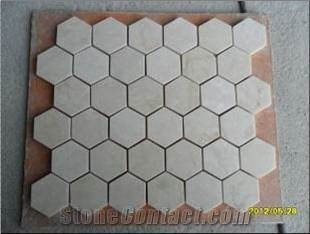 Different Shape for Beige Marble Mosaic with Factory Price