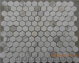 Italy Calacatta Mosaic Tiles with Good Quality,Calacatta Carrara White Marble Mosaics