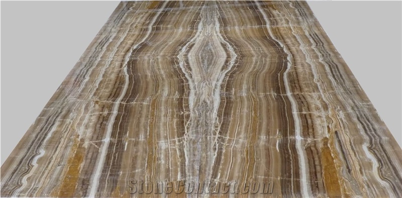 Wood Onyx Slabs & Tiles, Turkey Brown Onyx