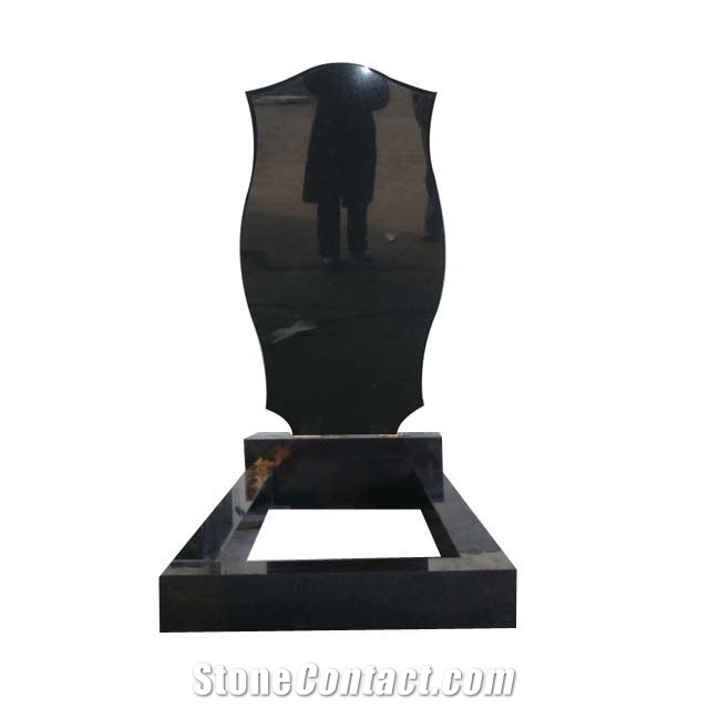 Cheap Tombstone at Various Sizes, Shanxi Black Granite Monument & Tombstone