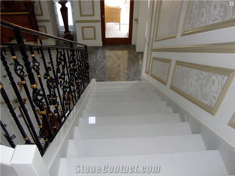Sivec White Marble Staircase