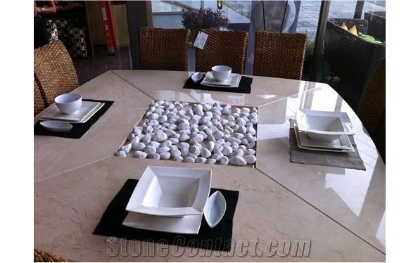 Blanco Marfil Marble Solid Table