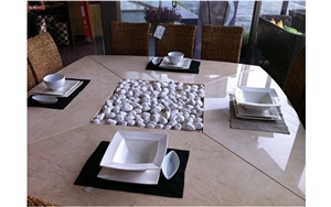 Blanco Marfil Marble Solid Table