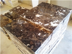 Dark Emperador Marble Polished Tiles, Spain Brown Marble