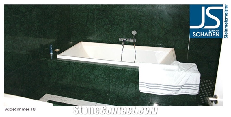 Verde Guatemala Marble Bathtub Deck
